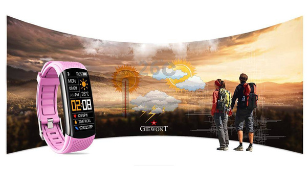 Smartband Giewont GW200-4 + Dodatkowy pasek różowy