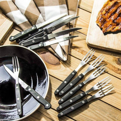 SZTUĆCE NÓŻ I WIDELEC DO STEKÓW 8 ELEMENTÓW