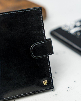 Piękny duży portfel męski Rovicky skóra licowa