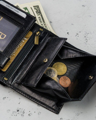 Portfel męski ze skóry licowej Rovicky Czarny