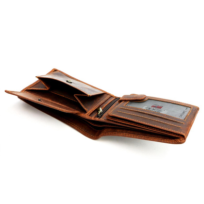 Portfel męski skórzany PELLUCCI UGLE N992 brązowy