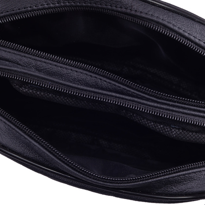 Saszetka skórzana KEMER 022 Czarna - min. zamówienie 20 / 50 / 100 szt.