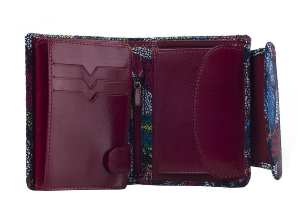 Portfel damski skórzany KEMER 009D Czerwony - min. zamówienie 20 / 50 / 100 szt.