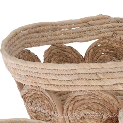 Osłonka na kwiaty roślinę doniczkę pleciona kwietnik koszyk boho 28 cm