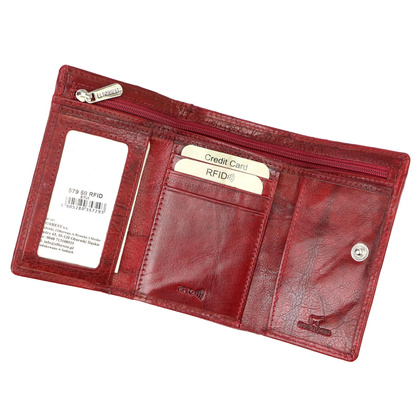 Portfel damski skórzany PELLUCCI 579-58 RFID Czerwony