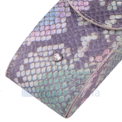 Etui na okulary skórzane KEMER ENO12 Łuska Multikolor - min. zamówienie 20 / 50 / 100 szt.