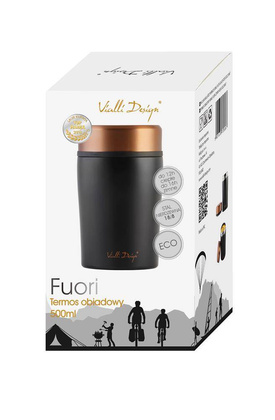 Termos obiadowy 500ml FUORI czarny Rose Gold 28067