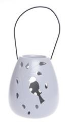 Lampion ceramiczny szary