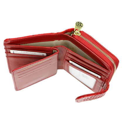 Portfel damski skórzany PELLUCCI AL-115 czerwony