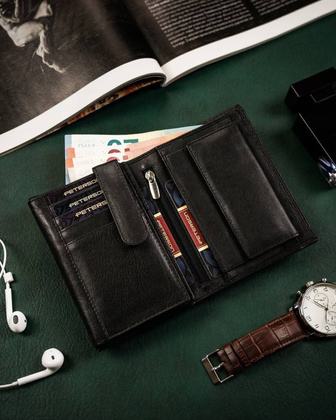 Elegancki, skórzany portfel męski
