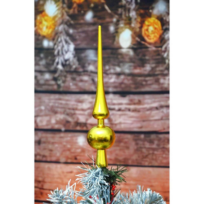 Czubek na choinkę 25 cm złoty