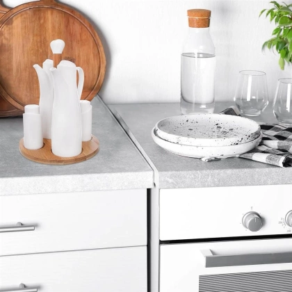 Solniczka, pieprzniczka, butelki na olej i ocet porcelanowe białe