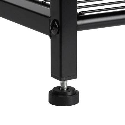 Regał na buty metalowy czarny 4-poziomowy 60x30x57 cm