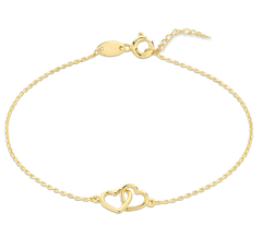 MINET Złota bransoletka z serduszkami Au 585/1000 0,95g