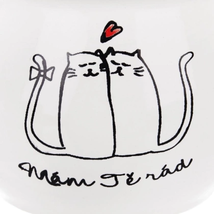 Kubek z uchwytem ceramiczny kotki 300 ml