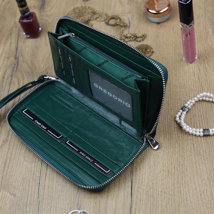 Portfel damski skórzany PELLUCCI PT-119 Zielony