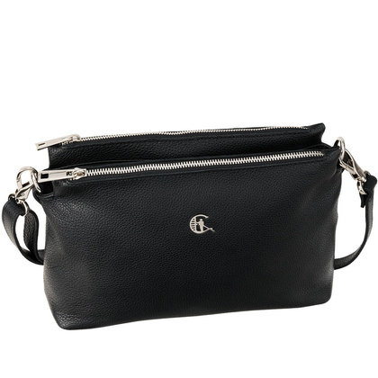 Czarna torebka damska Canaletto ze skóry groszkowanej – elegancja i funkcjonalność TD852