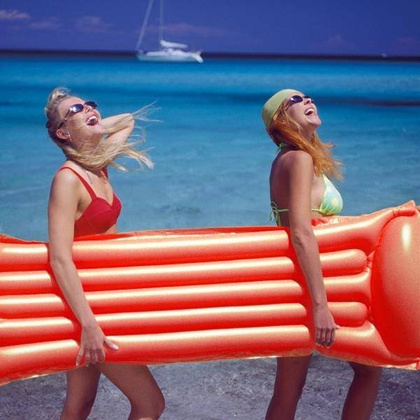 Materac dmuchany LONG BEACH Czerwony