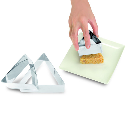 Zestaw 3 foremek do ciastek w kształcie trójkątów