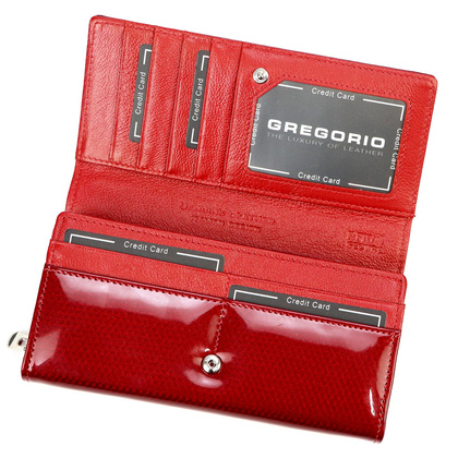 Portfel damski skórzany PELLUCCI CB-106 czerwony