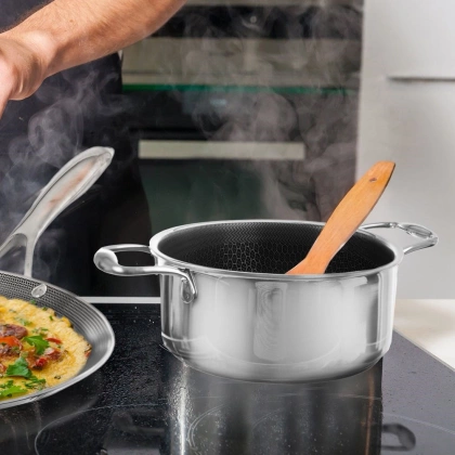 Garnek stalowy z powłoką nieprzywierającą premium COOKCELL ORION 20 cm 2,75 l