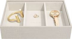 Szkatułka na biżuterię Stackers Croc 3 komorowa classic putty