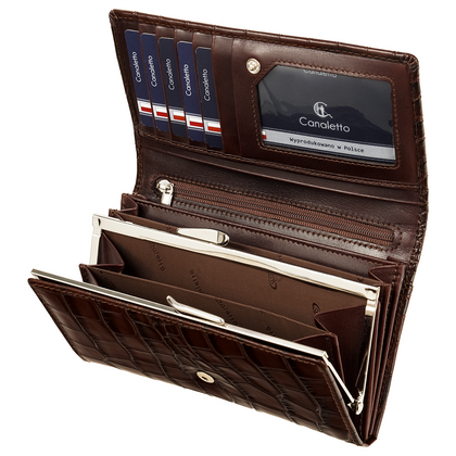 Duży portfel damski Canaletto croco PD1602s259 RFID