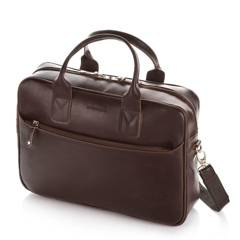 Torba na ramię laptop smooth leather BRØDRENE R12 ciemny brąz - min. zamówienie 20 / 50 / 100 szt.