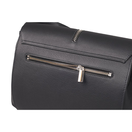 Torebka damska skórzana KEMER R321 Czarna - min. zamówienie 20 / 50 / 100 szt.