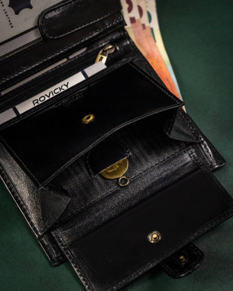 Duzy skorzany portfel meski z systemem RFID