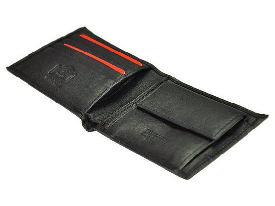 Portfel męski skórzany PIERRE CARDIN SAHARA TILAK15 8824 Czarny / Czerwony