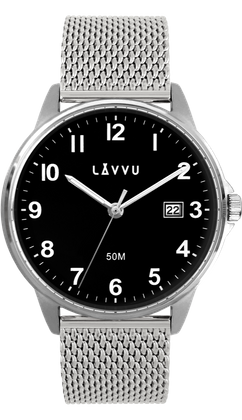 LAVVU Srebrny zegarek GÖTEBORG MESH