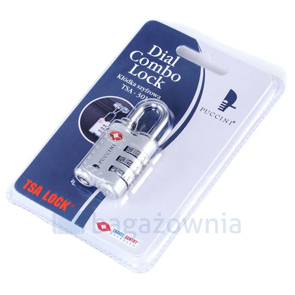 Kłódka na szyfr PUCCINI KTSA301 4 Szara