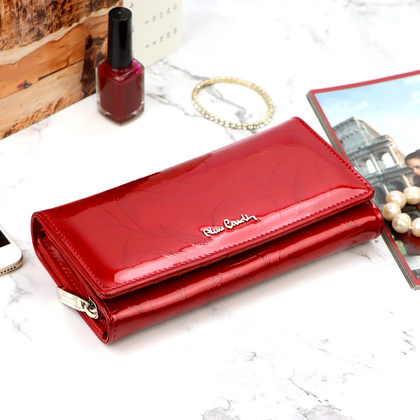 Duży skórzany portfel damski Pierre Cardin