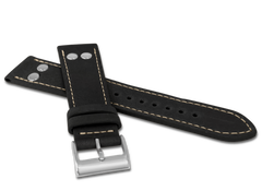 LAVVU Czarny pasek PILOT z luksusowej skóry Top Grain - 18