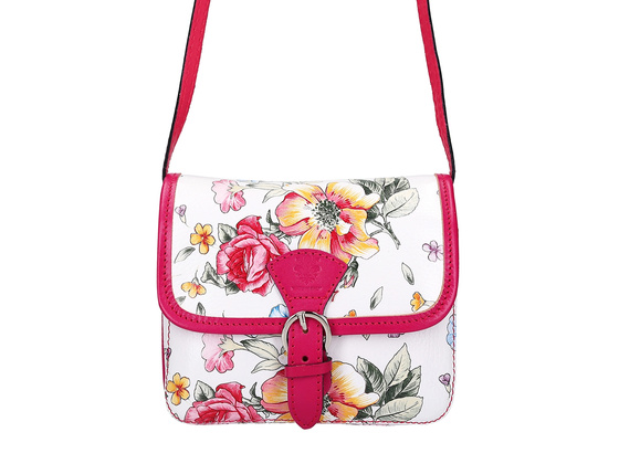 Torebka damska skórzana KEMER 112 FL Ciemny brąz