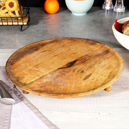 Deska drewniana / taca do serwowania na nóżkach 37 cm