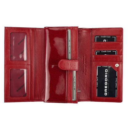 Portfel damski skórzany PELLUCCI PT-102 Czerwony