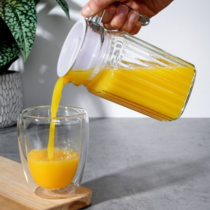 Dzbanek z pokrywką szklany 650 ml