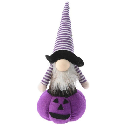 FIGURKA DEKORACYJNA NA DYNI 35CM LED HALLOWEEN FIOLET