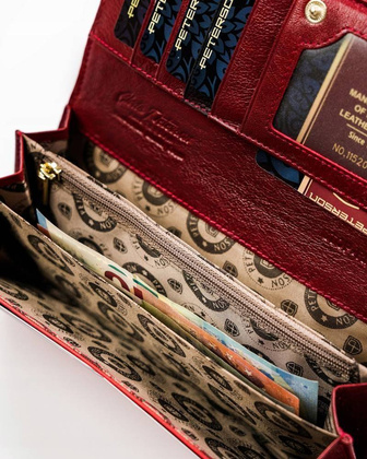 Duży, skórzany portfel damski z systemem rfid