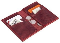 Czerwony skórzany portfel slim wallet BRØDRENE SW03 - min. zamówienie 20 / 50 / 100 szt.
