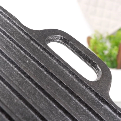 Płyta grillowa żeliwna patelnia dwustronna 45,5x23 cm