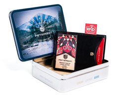 Skórzany portfel męski Peterson Czarny