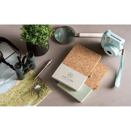 KLEE. Notatnik A5 z korka i płótna z kartkami w linie