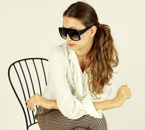 Duże okulary przeciwsłoneczne MAZZINI PERFECT DESIGN czarny - min. zamówienie 20 / 50 / 100 szt.