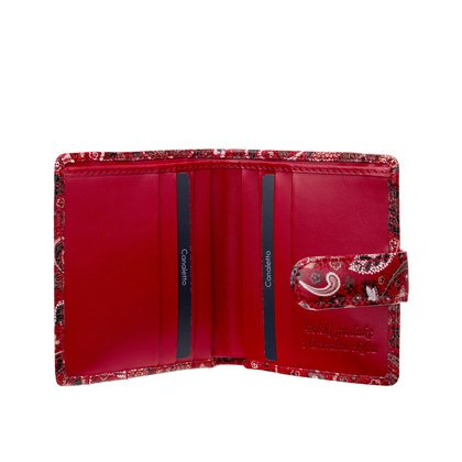 Czerwony portfel damski BajuBaj z naturalnej skóry licowej – funkcjonalny i stylowy PD1042s167