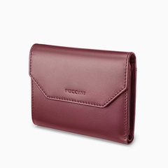 Portfel damski skórzany PUCCINI VULCANO VC90150 3B Bordowy