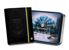 Skórzany portfel męski w orientacji pionowej z systemem rfid