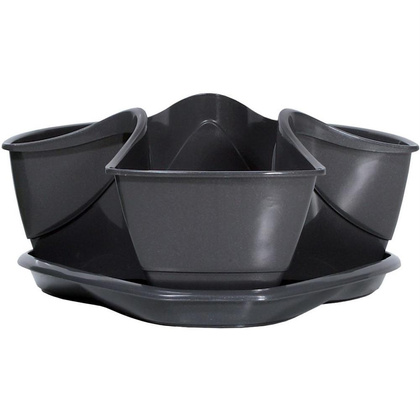 Ogród wertykalny doniczka kaskada do ziół grafit